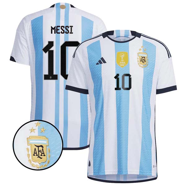 3 Estrellas Tailandia Camiseta Argentina Replica Primera Ropa Messi 2022/23